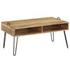 vidaXL Mesa de centro de madera maciza de mango 100x60x45 cm