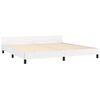 vidaXL Estructura de cama con cabecero sin colch&oacute;n blanco 200x200 cm