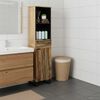 vidaXL Mueble de lavabo para ba&ntilde;o con estante Marr&oacute;n 38 x 33 x 160 cm