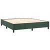 vidaXL Cama box spring con colch&oacute;n terciopelo verde oscuro 180x200 cm