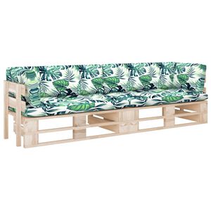 vidaXL Sof&aacute; de palets 2 plazas cojines madera de pino impregnada