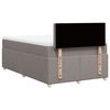 vidaXL Cama box spring con colch&oacute;n tela gris taupe 120x200 cm