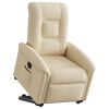 vidaXL Sill&oacute;n el&eacute;ctrico reclinable elevable de tela color crema