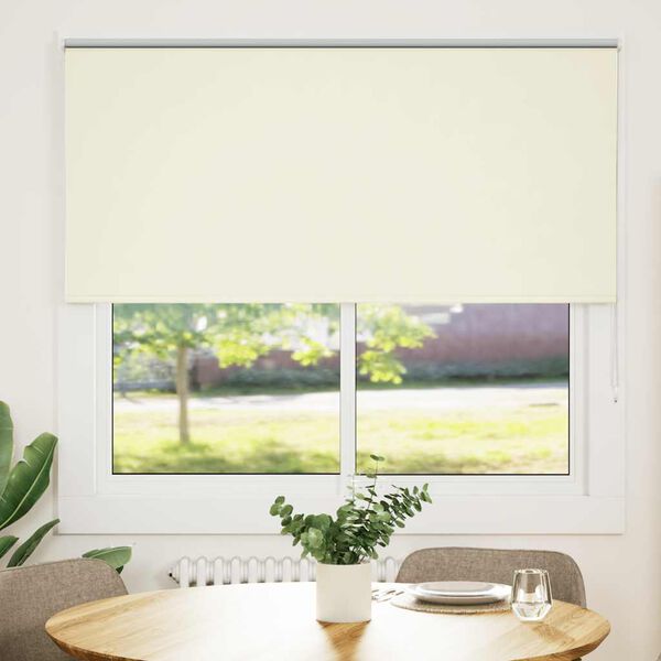 vidaXL Estor Enrollable Opaco Blanco Roto 145x130cm Tela Ancho 141,6cm