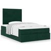 vidaXL Estructura cama otomana colchones terciopelo verde oscuro
