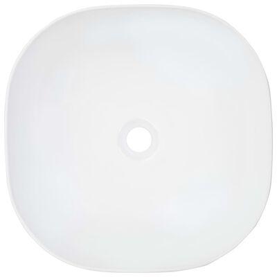 vidaXL Lavabo 42,5x42,5x14,5 cm cerámica blanco