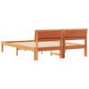 vidaXL Estructura de cama con cabecera Marr&oacute;n cera 150 x 200 cm