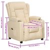 vidaXL Sill&oacute;n elevable tela crema