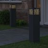 vidaXL Luz de camino LED solar 2 pcs Antracita Acero laminado en fr&iacute;o