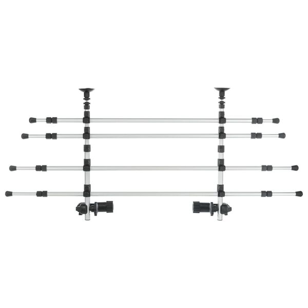 TRIXIE Reja de coche para perros aluminio plateado y negro 105-172cm