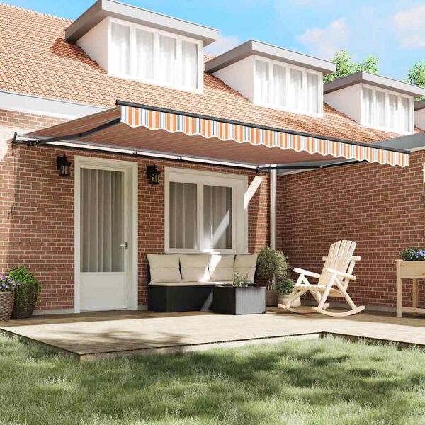 vidaXL Toldo Retr&aacute;ctil Multicolor 450 x 300 cm Tela y Aluminio