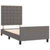vidaXL Estructura de cama sin colchón cuero sintético gris 90x190 cm