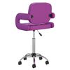 vidaXL Silla de comedor giratoria de cuero sint&eacute;tica morado