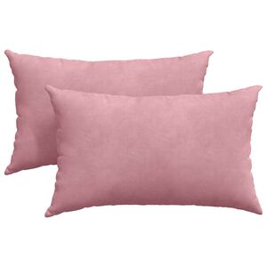 vidaXL Cojines de sof&aacute; 2 pcs Rosa 50 x 30 cm Tela de pana