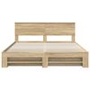 vidaXL Estructura de cama con cabecera Roble Sonoma 200 x 200 cm