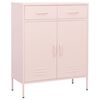 vidaXL Armario de almacenamiento acero rosa 80x35x101,5 cm