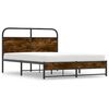 vidaXL Estructura de cama sin colch&oacute;n 120x200 cm madera roble ahumado