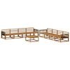 vidaXL Conjunto de sof&aacute;s de exterior 9 pcs Natural