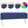 vidaXL Cabecero con LED de tela azul 163x16x78/88 cm