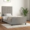 vidaXL Estructura de cama sin colch&oacute;n terciopelo gris claro 90x190 cm