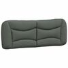 vidaXL Cabecero de cama acolchado Hvar tela gris oscuro 137 cm