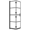 vidaXL Mampara de ducha plegable ESG negro 80x140 cm