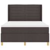 vidaXL Cama tipo Box Spring Marr&oacute;n Oscuro 140 x 200 cm tela