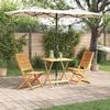 vidaXL Conjunto de Bistro Plegable 3 pcs Marr&oacute;n
