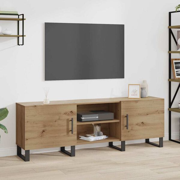 vidaXL Gabinete de TV Roble artesanal 150 x 30 x 50 cm
