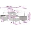 vidaXL Conjunto de sof&aacute;s de jard&iacute;n con coj&iacute;n 8 pcs Beige Polirat&aacute;n