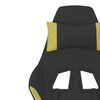 vidaXL Silla gaming tela verde claro y negro