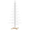 vidaXL &Aacute;rbol de Navidad metal negro con base de madera 210 cm