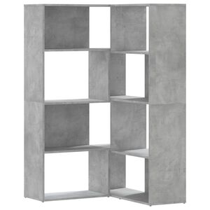 vidaXL Estanter&iacute;a esquina 4 niveles madera gris hormig&oacute;n 85x85x140 cm