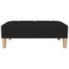 vidaXL Sof&aacute; cama de 2 plazas con taburete tela negro