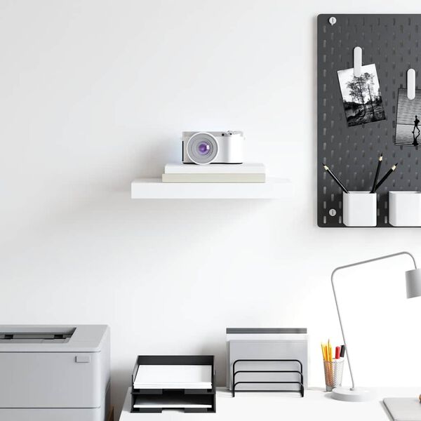 vidaXL Estante flotante de pared MDF blanco 40x23x3,8 cm