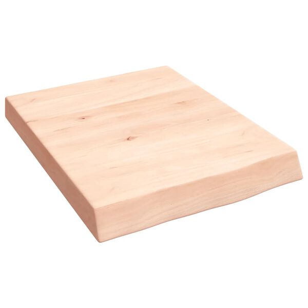 vidaXL Encimera de ba&ntilde;o madera maciza sin tratar 40x50x(2-6) cm