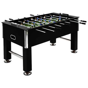 vidaXL Futbol&iacute;n de acero 60 kg 140x74,5x87,5 cm negro