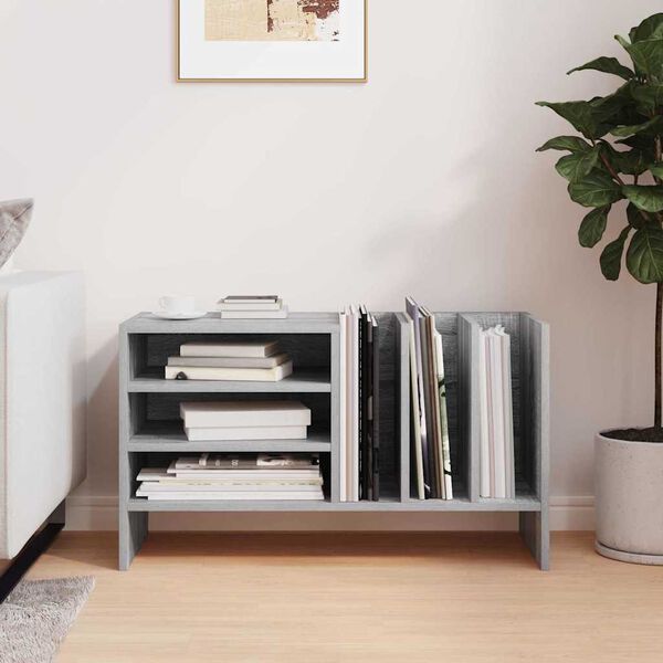 vidaXL Mueble para discos de vinilo Gris Sonoma 78.5 x 35 x 45 cm