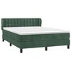 vidaXL Cama box spring con colch&oacute;n terciopelo verde oscuro 140x200 cm