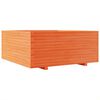 vidaXL Jardinera madera maciza de pino marr&oacute;n cera 110x110x49,5 cm