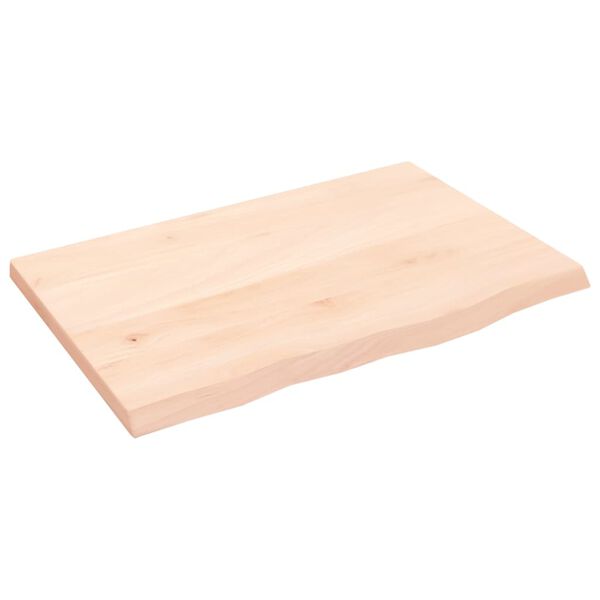 vidaXL Encimera de ba&ntilde;o madera maciza sin tratar 60x40x2 cm