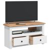 vidaXL Mueble esquinero TV madera pino estilo Panam&aacute; blanco 93x49x49cm
