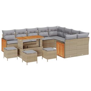 vidaXL Conjunto de sof&aacute;s de jard&iacute;n 13 uds. 13-N&uacute;mero de plazas