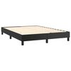 vidaXL Cama box spring colch&oacute;n y LED cuero sint&eacute;tico negro 140x190 cm