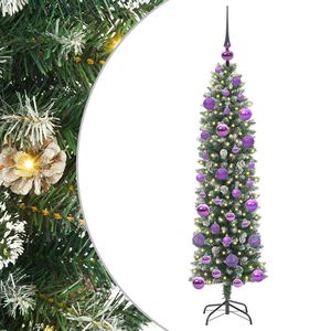 vidaXL &Aacute;rbol Navide&ntilde;o Artificial Delgado con 150 LED Verde y 120 cm