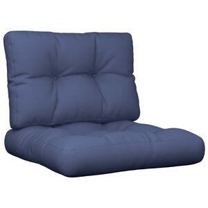 vidaXL Cojines para muebles de palets 2 unidades tela azul marino
