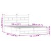 vidaXL Estructura de cama sin colchón metal marrón roble 150x200 cm