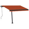 vidaXL Toldo de pie retr&aacute;ctil manual naranja y marr&oacute;n 300x250 cm