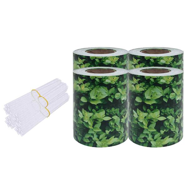 vidaXL Paneles de privacidad 4 uds PVC verde 35x0,19 m