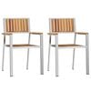 vidaXL Silla de Jard&iacute;n 2 pcs Marr&oacute;n Madera de Acacia S&oacute;lida